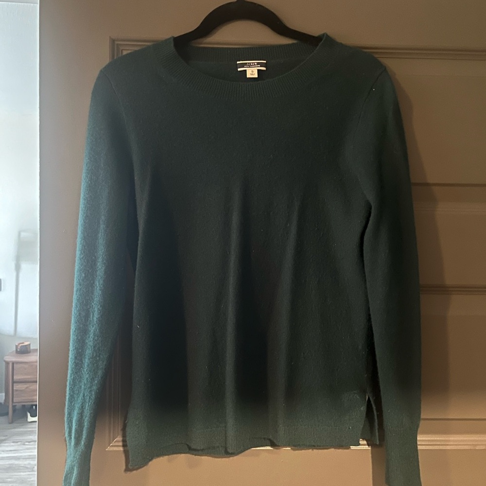 Green Jcrew Cashmere Sweater